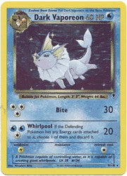 Dark Vaporeon Pokemon Card offers