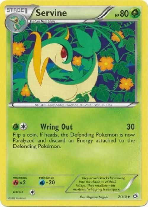 Servine 7/113 - Pokemon Legendary Treasures Uncommon Card