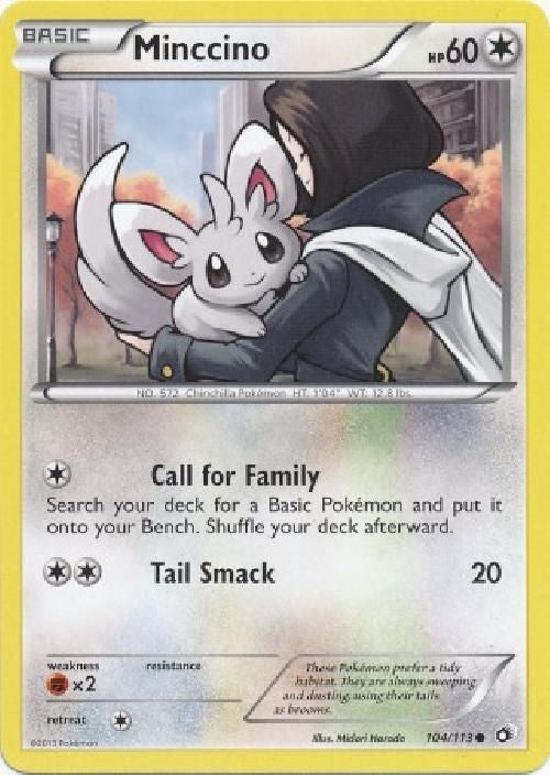 Minccino 104/113 - Pokemon Legendary Treasures Common Card