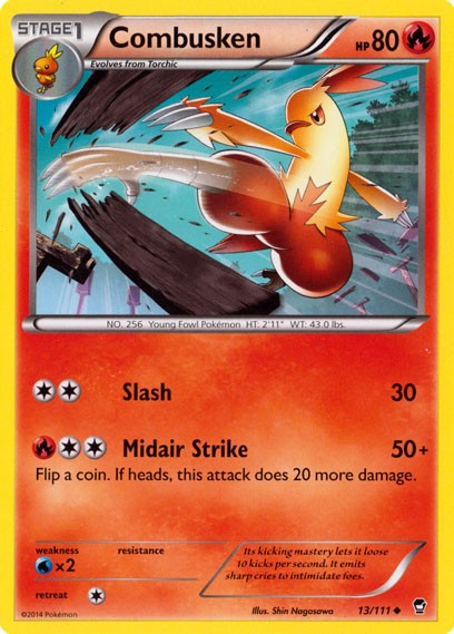 Combusken 13/111 - Pokemon XY Furious Fists Card