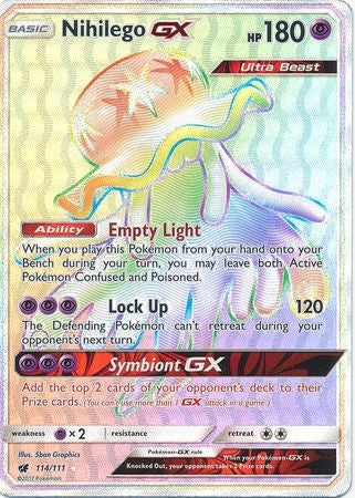 Nihilego GX 114/111 Hyper Rare - Pokemon Crimson Invasion Card