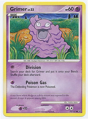 Pokemon Platinum Edition Common Card - Grimer 75/127