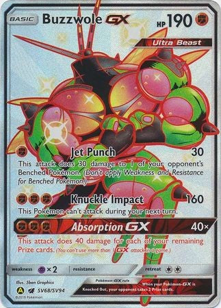 Buzzwole GX - SV68/SV94 - Shiny Ultra Rare Sun & Moon: Hidden Fates Singles