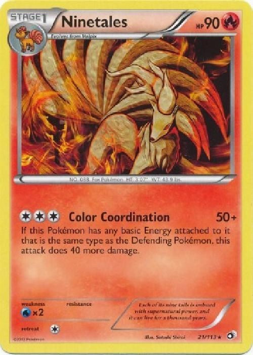 Ninetales 21/113 - Pokemon Legendary Treasures Rare Card