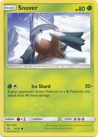 Snover 3/131 Common - Pokemon Sun & Moon Forbidden Light Card