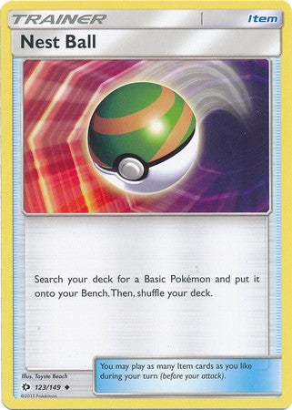 Nest Ball 123/149 Uncommon - Pokemon Sun & Moon Base Set Single Card