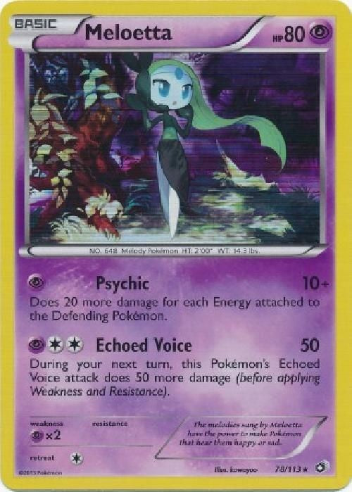 Meloetta 78/113 - Pokemon Legendary Treasures Holo Rare Card