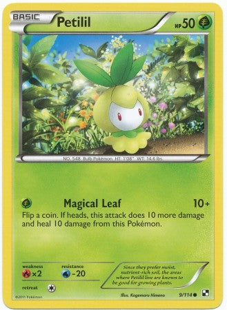 Pokemon Black & White Petilil 9/114 Common Card