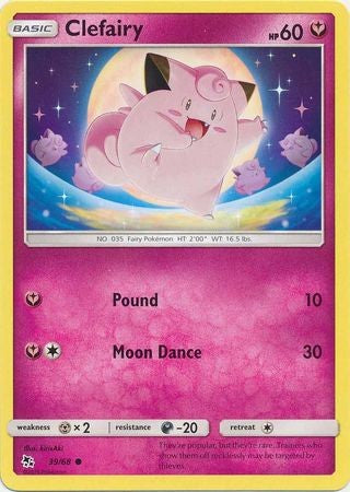 Clefairy - 39/68 - Common Sun & Moon: Hidden Fates Singles