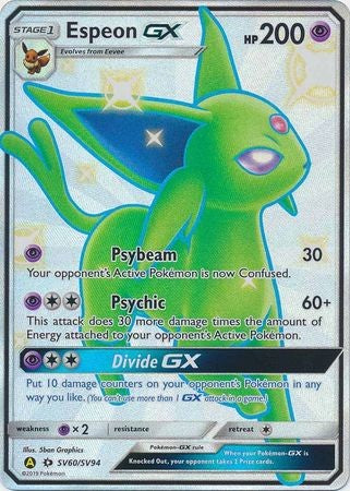 Espeon GX - SV60/SV94 - Shiny Ultra Rare Sun & Moon: Hidden Fates Singles