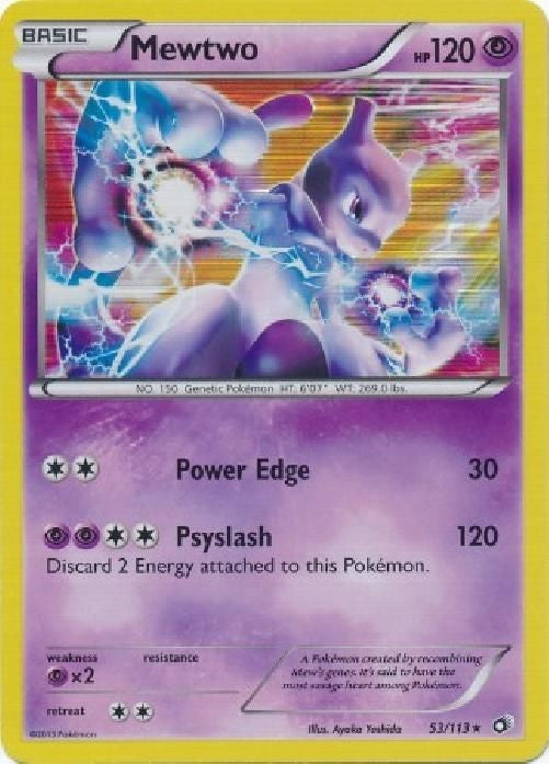 Mewtwo 53/113 - Pokemon Legendary Treasures Holo Rare Card