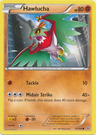 Hawlucha 39/108 Common - Pokemon XY Roaring Skies Card