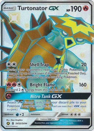 Turtonator GX - SV52/SV94 - Shiny Ultra Rare Sun & Moon: Hidden Fates Singles