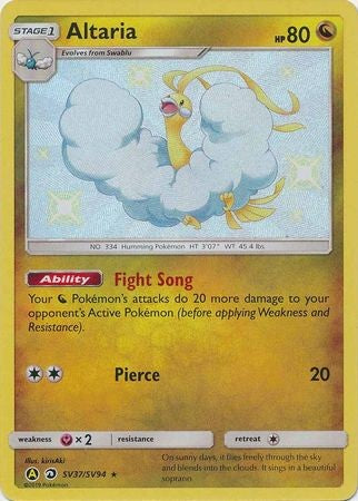 Altaria - SV37/SV94 - Shiny Rare Sun & Moon: Hidden Fates Singles