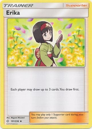 Erika - 191/236 - Uncommon Sun & Moon: Cosmic Eclipse Singles