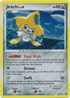 Pokemon Platinum Rising Rivals Single Card Holofoil Rare Jirachi 7/111