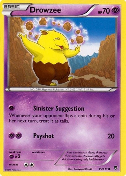 Drowzee 35/111 - Pokemon XY Furious Fists Card