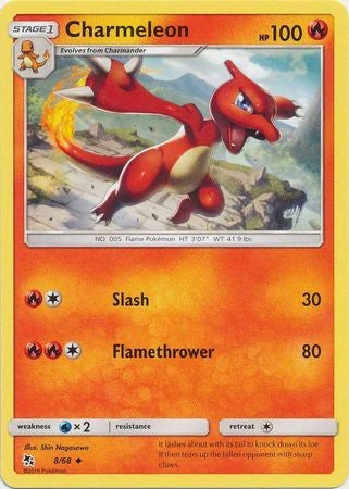 Charmeleon - 8/68 - Uncommon Sun & Moon: Hidden Fates Singles