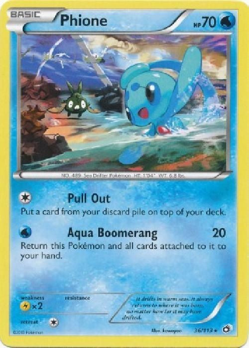 Phione 36/113 - Pokemon Legendary Treasures Rare Card