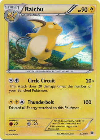 Raichu 27/83 Holo Rare - Pokemon Generations Card