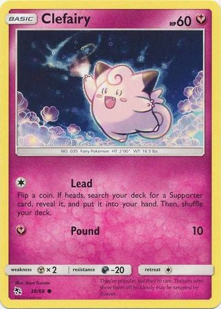 Clefairy - 38/68 - Common Sun & Moon: Hidden Fates Singles