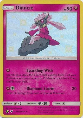 Diancie - SV36/SV94 - Shiny Rare Sun & Moon: Hidden Fates Singles