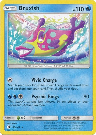 Bruxish 48/149 Rare - Pokemon Sun & Moon Base Set Single Card