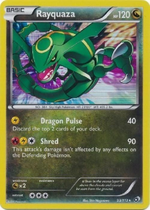 Rayquaza 93/113 - Pokemon Legendary Treasures Holo Rare Card