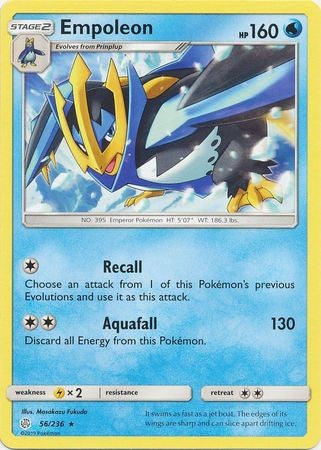 Empoleon - 56/236 - Rare Sun & Moon: Cosmic Eclipse Singles