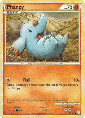 Pokemon HeartGold SoulSilver Single Card Common Phanpy 77/123