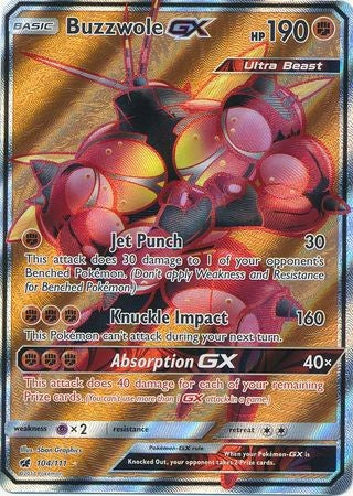 Buzzwole GX 104/111 Full Art - Pokemon Crimson Invasion Card