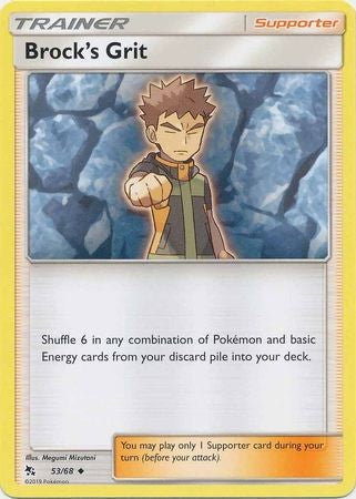 Brock's Grit - 53/68 - Uncommon Sun & Moon: Hidden Fates Singles