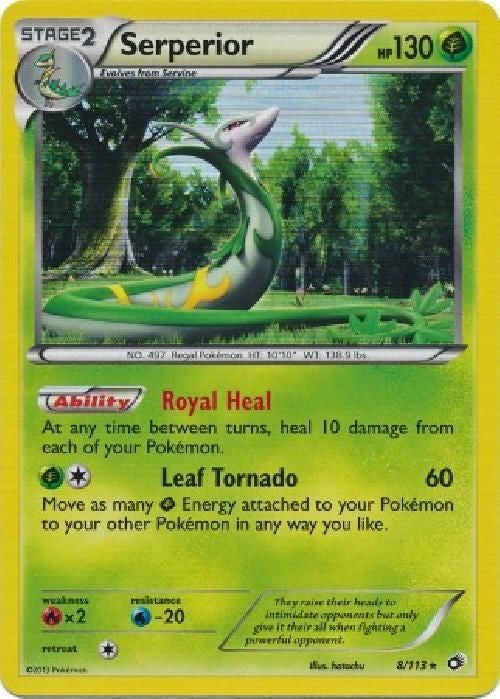 Serperior 8/113 - Pokemon Legendary Treasures Holo Rare Card