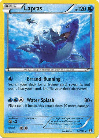 Lapras 28/122 Uncommon - Pokemon XY Breakpoint Card