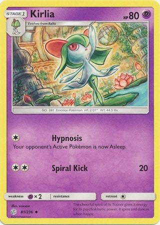 Kirlia - 81/236 - Uncommon Sun & Moon: Cosmic Eclipse Singles