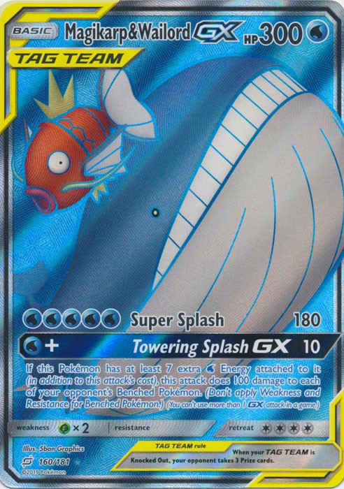 Magikarp & Wailord-GX (Full Art) - 160/181 Pokemon » SM Team Up Ultra Rare